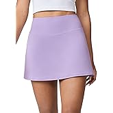 UNISSU Hugcurve Tennis Skirts for Women with Inner Pockets High Waisted Athletic Skorts for Running Golf Workout Sports