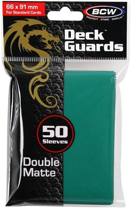 Teal Double Matte Deck Guards Holder with 50 Sleeves