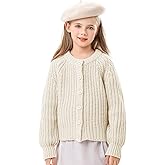 Yimoon Girls Cardigan Button Down Chunky Knit Sweaters Cute Long Sleeve Open Front Cardigan Fall Outerwear