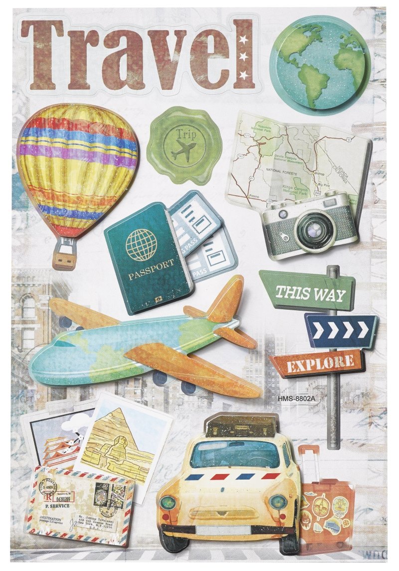 Hobbyfun Sticker Travel coloured