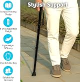 Life Healthcare Folding Walking Stick Adjustable Height Lightweight Aluminium view 6