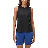 ODODOS Women's Performance Tank Ultra Soft odSTRATUM Tech Sleeveless Tee Shirts High Crew Neck Pullover Top