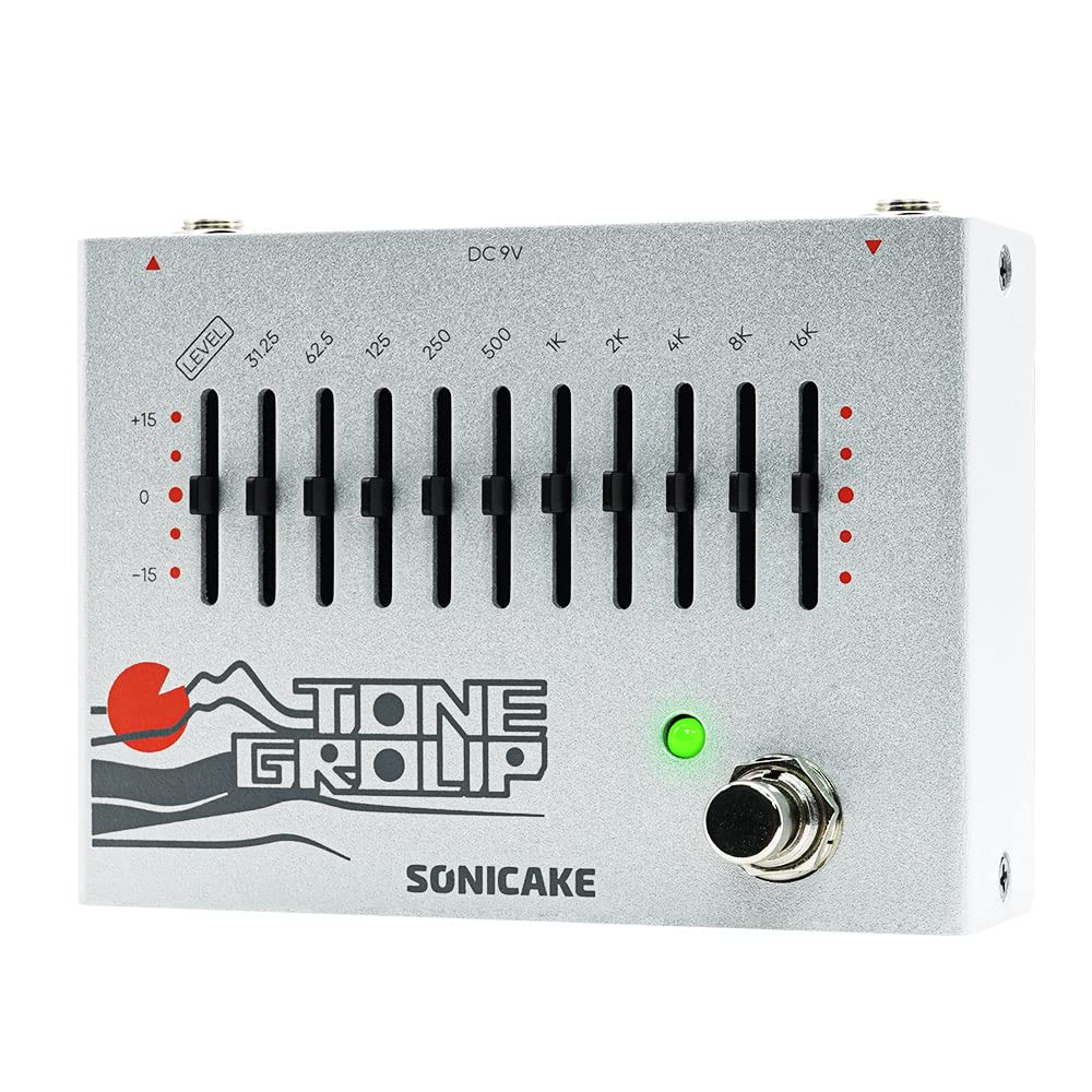 SONICAKE EQ Guitar Pedal 10 Band Equalizer Pedal for Electric Guitar Bass with True Bypass Tone Group