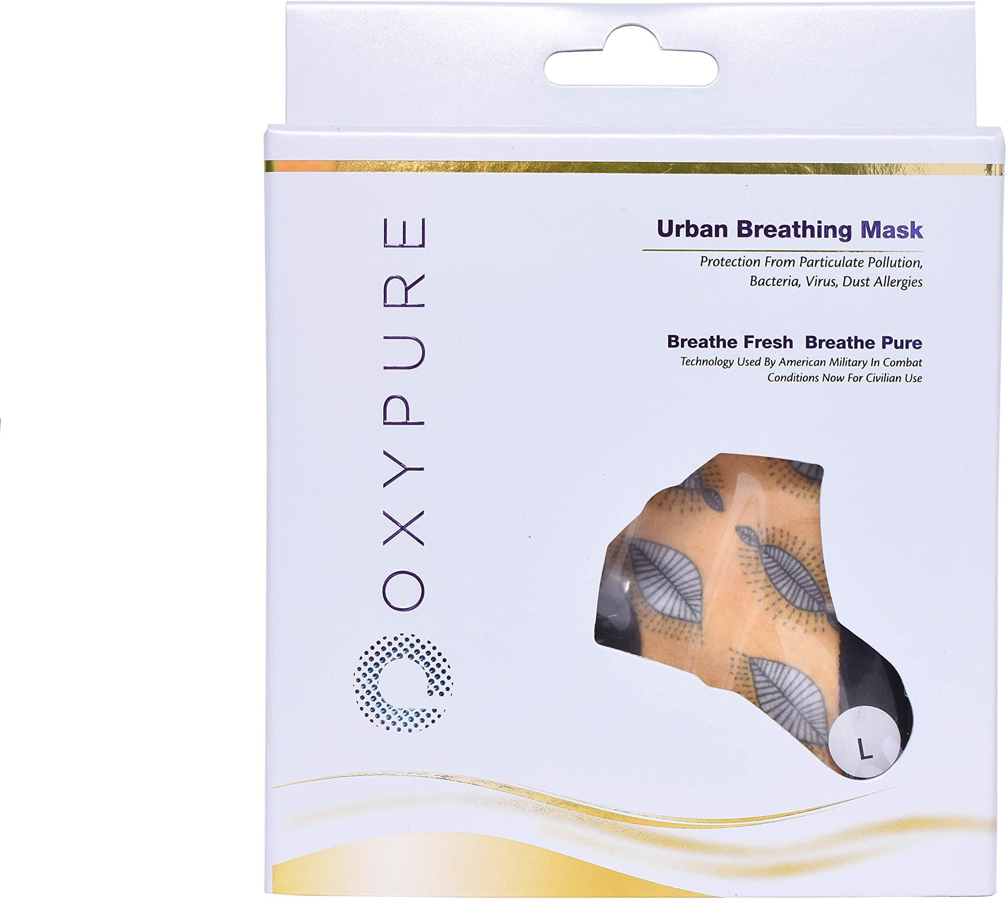 Oxypure N99 Tested Washable Designer Pollution Masks Men/Women/Kids Size (Large- Line Drawing)