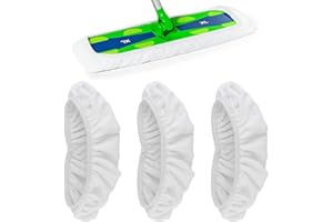 Mop Pads Compatible with Swiffer XL: 3 Pack 100% Cotton Mopping Refills,Washable Microfiber Mop Pad Refills for Wet & Dry Har
