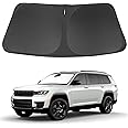 Windshield Sun Shade Custom Fit 2021-2024 2025 Jeep Grand Cherokee L/Jeep Grand Cherokee SUV Accessories Front Window Sunshade Sun Visor Protector Blocks Rays