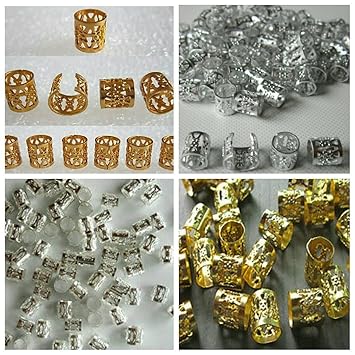 Buy Mixed Dread Lock Dreadlocks Gold And Silver Plated Beads Metal