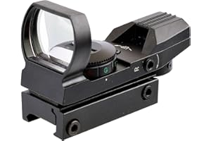 WIPBOTEN 2MOA Red & Green Dot Sight with Reflex Sight Optics 4 Pattern Reticle Black