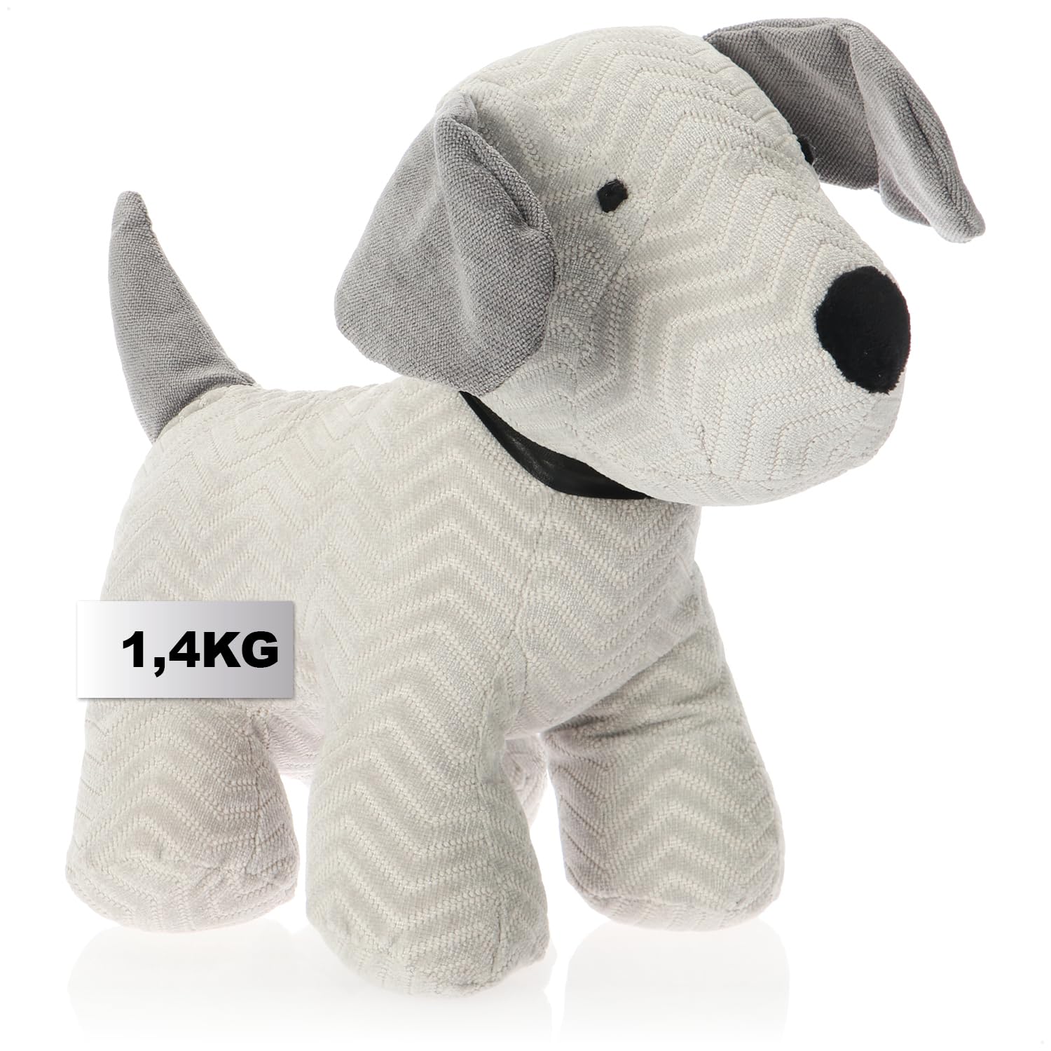 com-four® door stopper, heavy door holder, cute dog design, functional living accessory, stopper for windows and doors, ideal for a draft (Dog Emma)