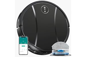 Tipdiy Robot Vacuum and Mop Combo,4200Pa Powerful Robotic Vacuum Cleaner with Self-Charging, Home Automatic Robot Aspiradora for Hard Floor, Low Carpet, Pet Hair, App&Voice&Remote Smart Control