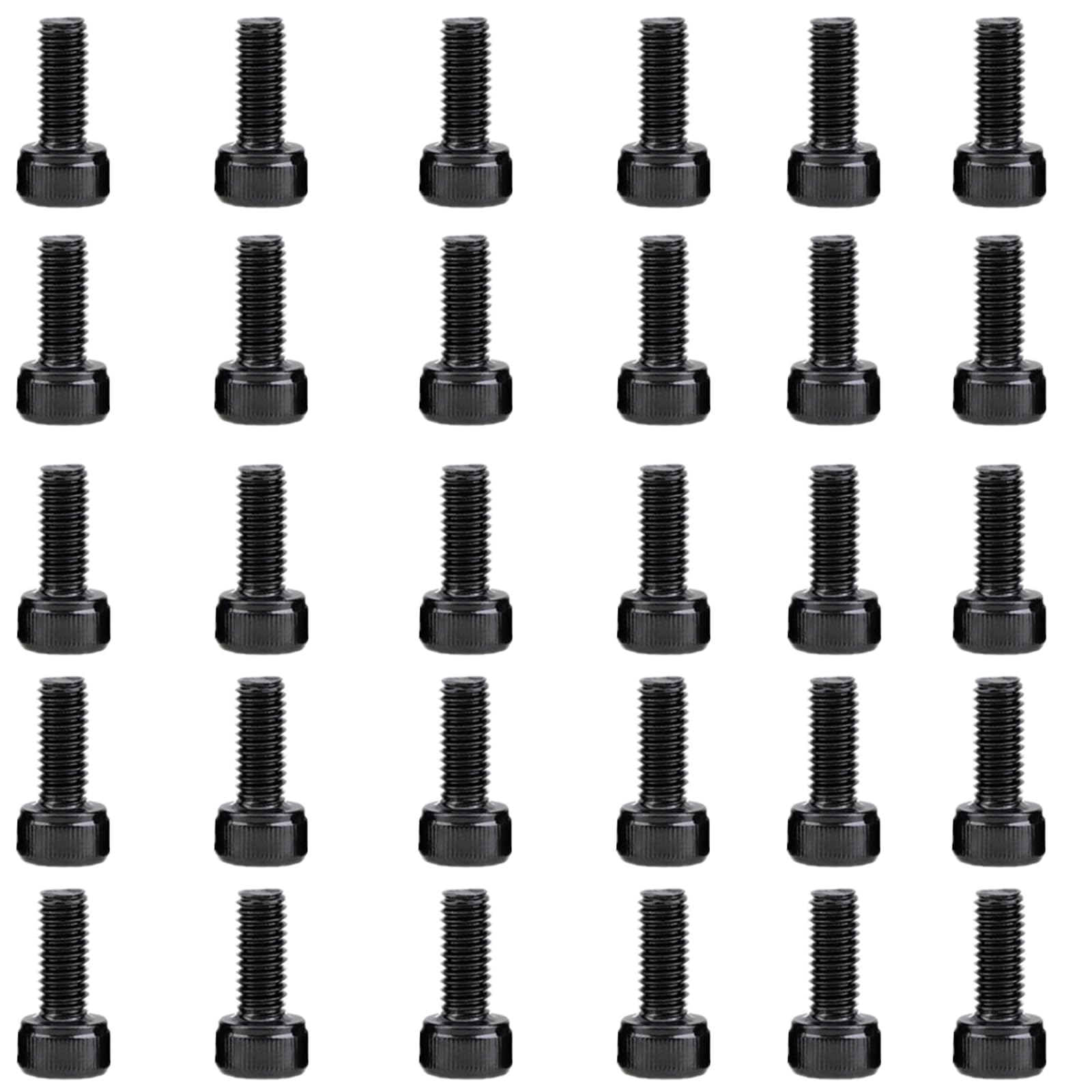 Leliafleury M4*12 Hex Socket Cap Screws 30PCS Stainless Steel Hex Socket Bolts Black Machine Screws Bolts for Home Repair DIY Projects