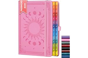 HwxBen Password Keeper Book: Colorful Alphabetical Tabs, Internet Address Log, Contacts, Anniversaries, Birthdays. Ideal for Home Office. Pink, A5 (5.7"×8.4")