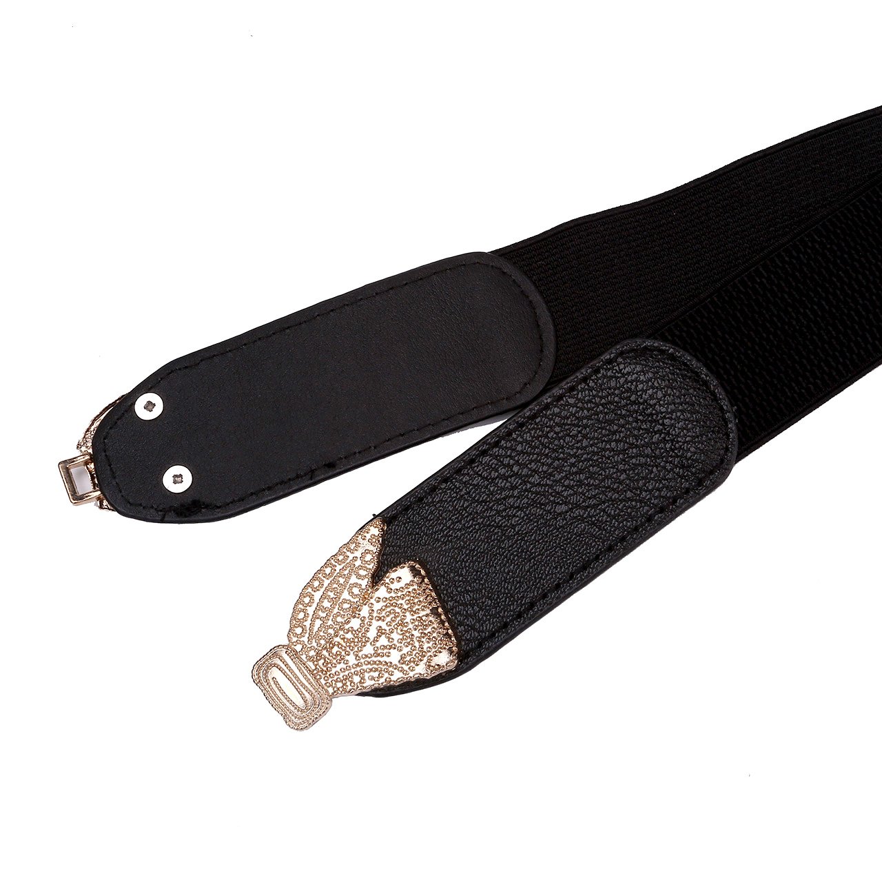 CHIC DIARY Womens Belt Elastic Stretch Cinch Waistband Ornament Lady Cummerband (#03-Bowknot buckle)