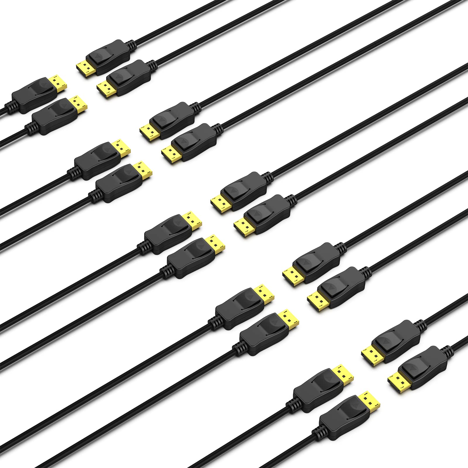 BENFEI DisplayPort to DisplayPort 1.8M Cable 10 Pack, DP to DP Male to Male Cable Gold-Plated Cord, Supports 4K@60Hz, 2K@144Hz Compatible for Lenovo, Dell, HP, ASUS and More… — image 1