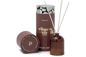 Paddywax Candles Petite Collection, Reed Diffuser for Home Use, Amber - Tobacco Patchouli