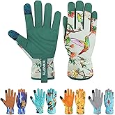SLARMOR Leather-Gardening-Gloves for Women,Thorn-Proof Work-Gloves for Weeding,Digging,Planting,Pruning Yard garden Gloves