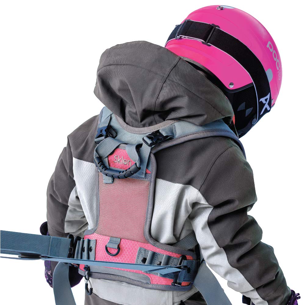 Photo 1 of Sklon Ski and Snowboard Harness Trainer for Kids - Teach Your Child the Fundamentals of Skiing and Snowboarding - Premium Training Leash Equipment Prepares Them to Handle the Slopes (Pink Snowflake)