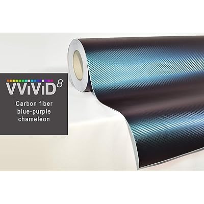 VViViD Chameleon Carbon Fiber Purple to Blue Oil Slick Stretch Conform Caste Vinyl Wrap Decal Roll XPO (25ft x 5ft)