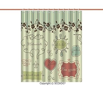 Amazon Com Scoxixi Shower Curtain Summer Vintage French Style