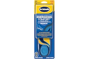 Dr. Scholl’s Energizing Comfort Everyday Insoles with Massaging Gel®, On Your Feet All-day Energy, Shock Absorbing, Arch Supp