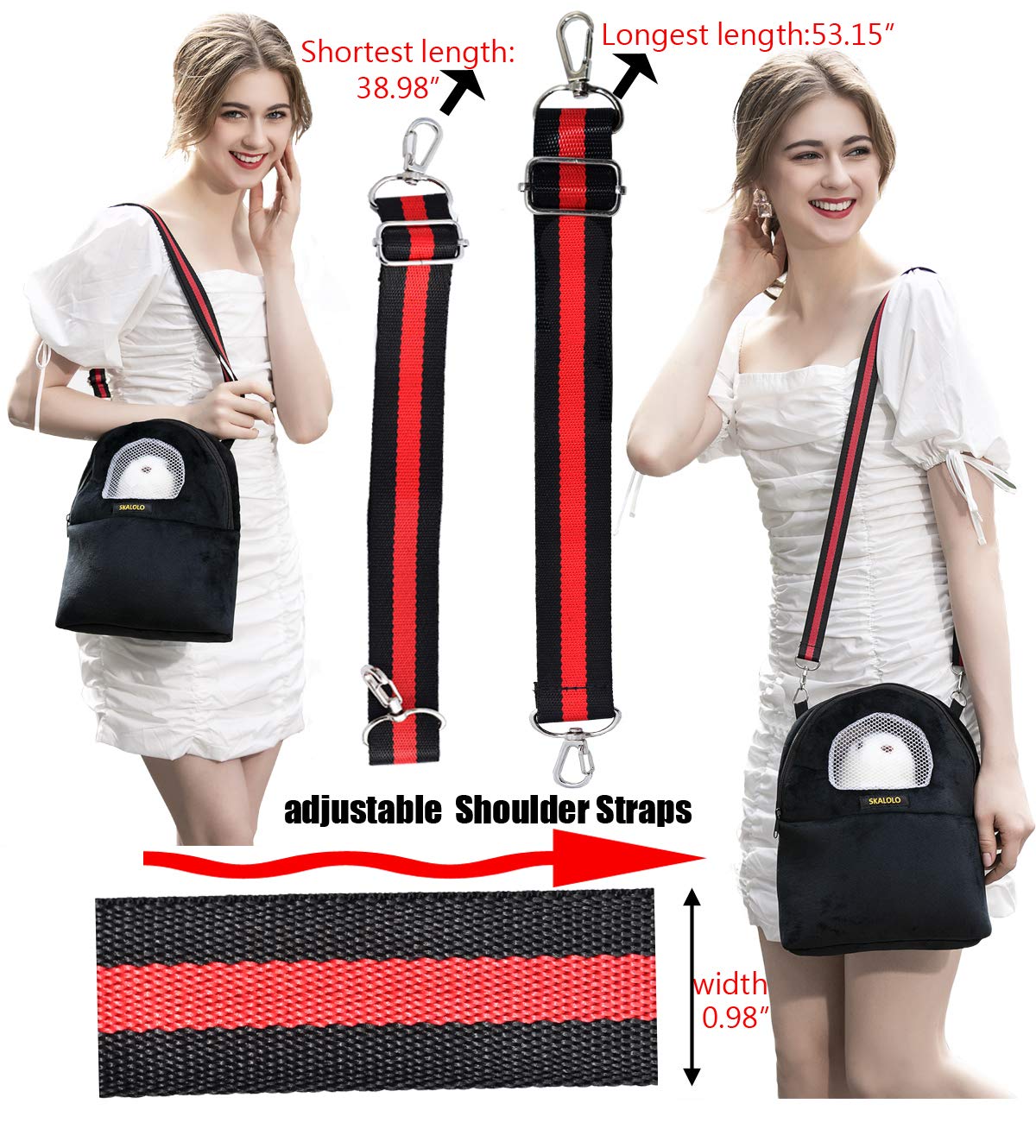 Pet Carrier Bag, 2020 Upgraded Hamster Carrier Super Soft Coral Fleece Pet Sling Carrier Portable Outgoing Travel Bag with Adjustable Shoulder Strap and Breathable Mesh for Sugar Glider Squirrel Etc