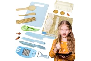 FETHWOIN 24 Pcs Kids Kitchen Tools Set for Real Cooking,Montessori Toys for 3+ Year Old Boy Girl,Toddler Toys Kit for Sushi Making,Safe Knife Set Birthday Easter Gift for 4 5 6 7 8 9 10 11 12 Year Kids