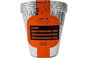 Traeger Grills BAC608 Grease & Ash Keg Liner Grill Accessory 5-Pack