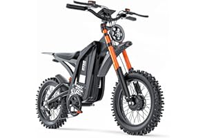 ASKGO Electric Dirt Bike, 4500W Peak Motor, 65KM/H Fast Electric Bike, 48V 25Ah Battery,160KM, Hydraulic Brakes, Full Suspens