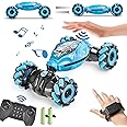KB KAIBO Remote Control Car, 2.4G 4WD Gesture RC Car, All Terrains Double Sides Rotating Hand Controlled RC Cars, Hand Gesture RC Truck with 2 Batteries, RC Cars for Boys and Girls with Light Music