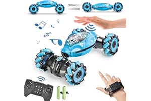 KB KAIBO Remote Control Car, 2.4G 4WD Gesture RC Car, All Terrains Double Sides Rotating Hand Controlled RC Cars, Hand Gesture RC Truck with 2 Batteries, RC Cars for Boys and Girls with Light Music