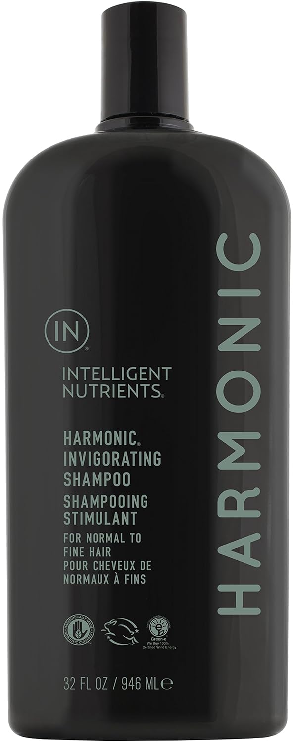 Intelligent Nutrients Environmental Size Harmonic Invigorating Shampoo - Non-Toxic Shampoo with Peppermint & Spearmint Oil - New Look, Same Tingle (32 oz)