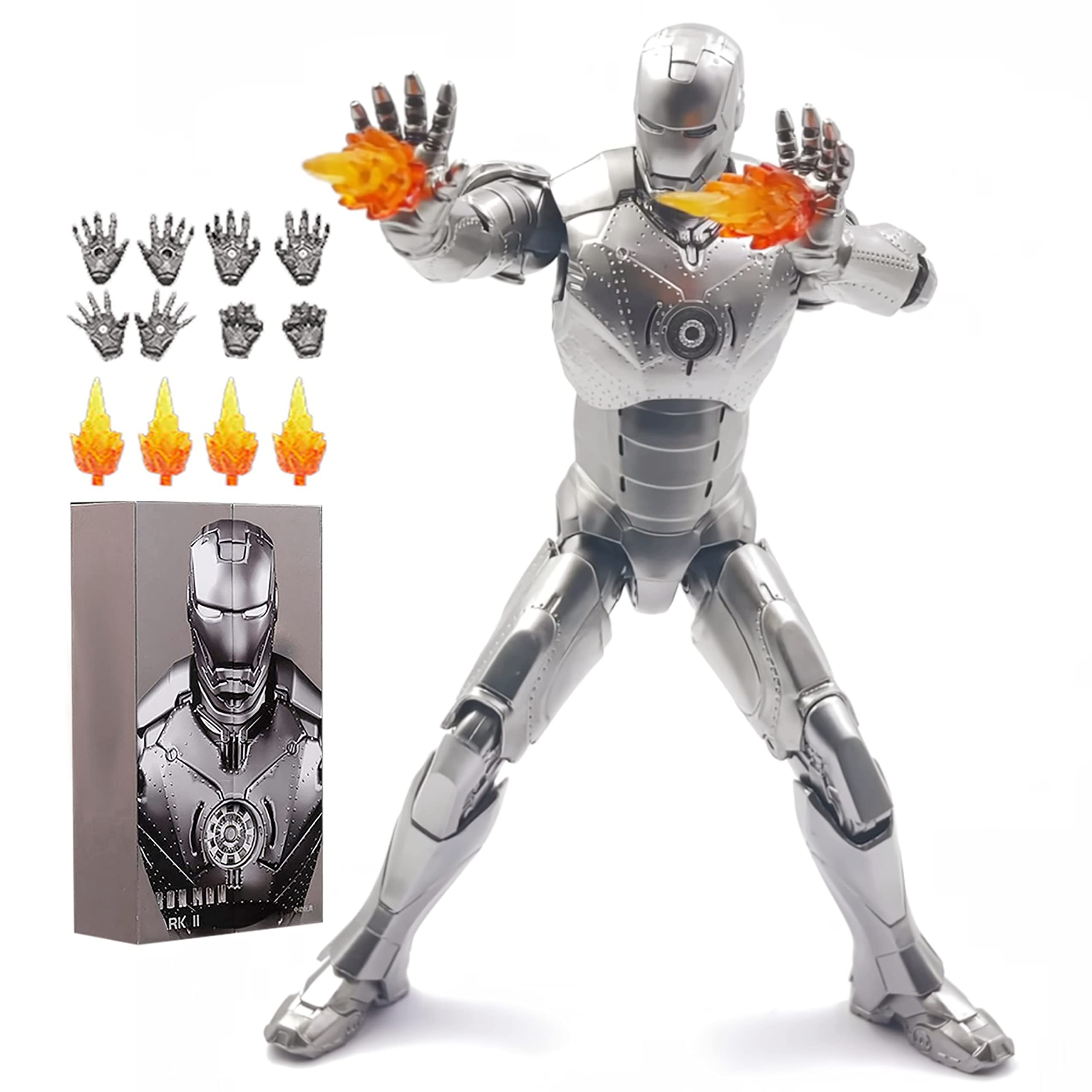 Photo 1 of LonullyMege MK2Ironman Collectible Action Figure,7 Inch 10th Anniversary Metal Texture Painting Movable Mark Model Toys