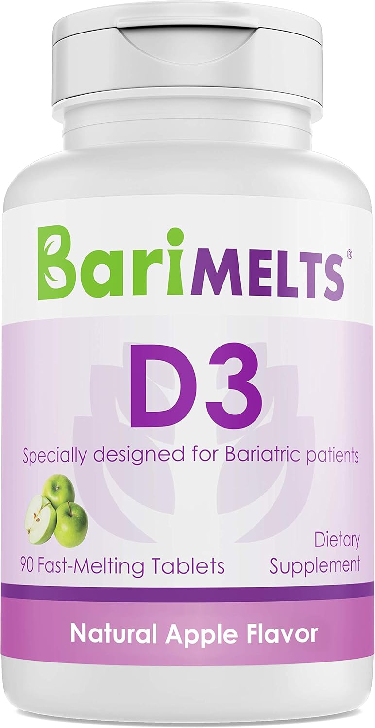 BariMelts D3, Dissolvable Bariatric Vitamins, Natural Apple Flavor, 90 Fast Melting Tablets: Health & Personal Care