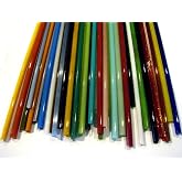 Devardi Glass 5mm Stringers 1/2 lb Sampler, COE 104 Glass Rods for Lampwork, Beadmaking