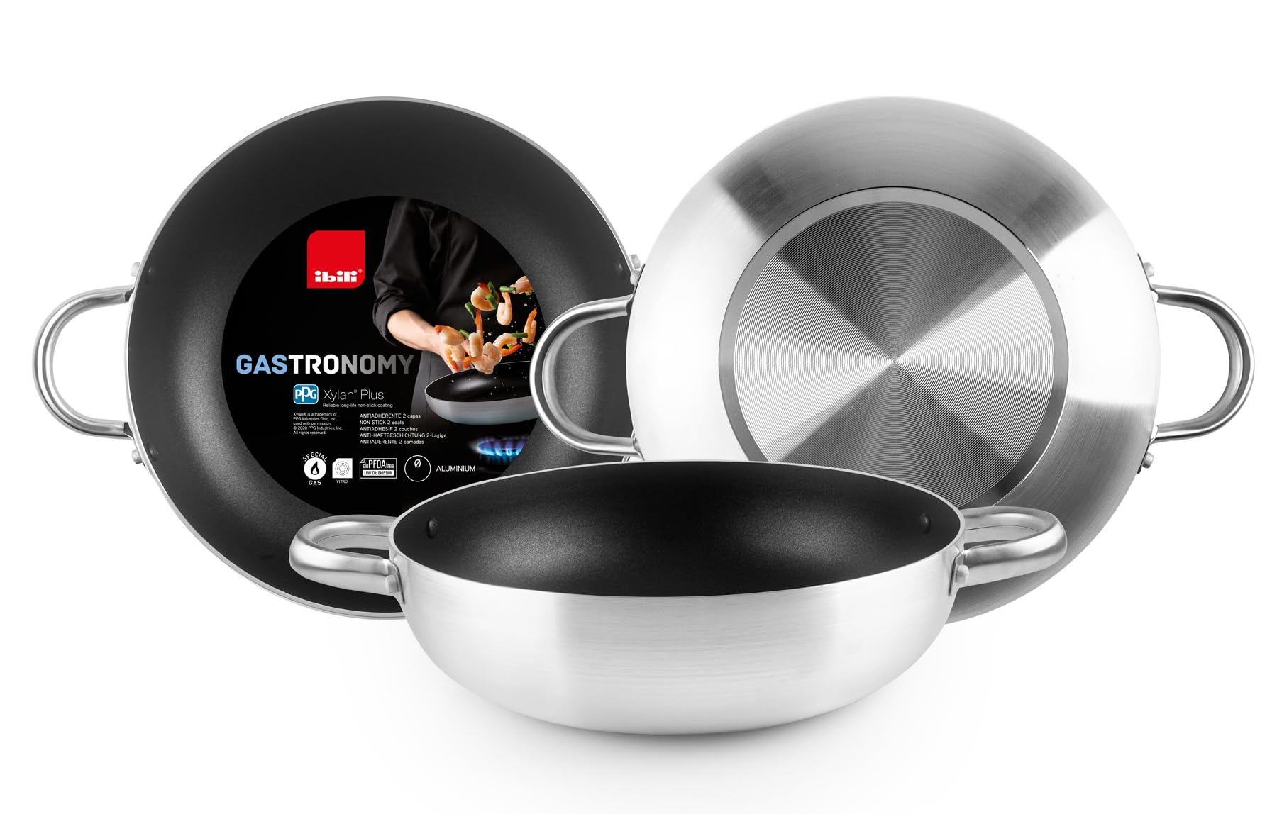 IBILI - 500632 - Gastronomy Deep Frying Pan With Two Handles, 32 Cm