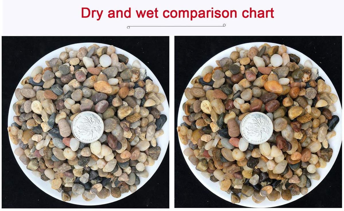 Aquarium Grind Rivier Rock Kleine Decoratieve Erwten Grind Natuurlijke Gemengde Kleur Stenen Voor Planten Aquarium Landschapsarchitectuur Vaas Vulstoffen Filter Materiaal Size 1 2cm 5kg Amazon Nl