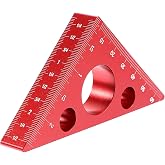 Ymapinc High-Precision Thickened Triangle Ruler Layout Measuring, 45/90 Degree with Imperial and Metric Scales, Carpenter's Square Measuring Tool for Woodworking Workshop Table Miter Saw