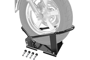 JY PERFORMANCE Motorcycle Wheel Chock, Universal Motorcycle Front Wheel Stand for Trailer, Cruiser, Sports & Dirt Bikes, 1800 lb Capacity Adjustable Wheel Stand for 15"-21" Wheels