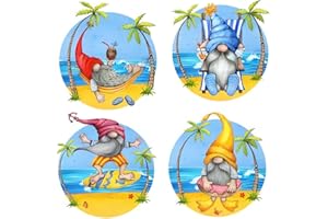 ZuoAnLF 4 Packs Stamped Cross Stitch Kits for Adults,Stamped Cross-Stitch Needlepoint Counted Kits Beginners,Embroidery Kit Arts and Crafts for Home Decor 11CT,9.8 * 9.8inch (Gnome)