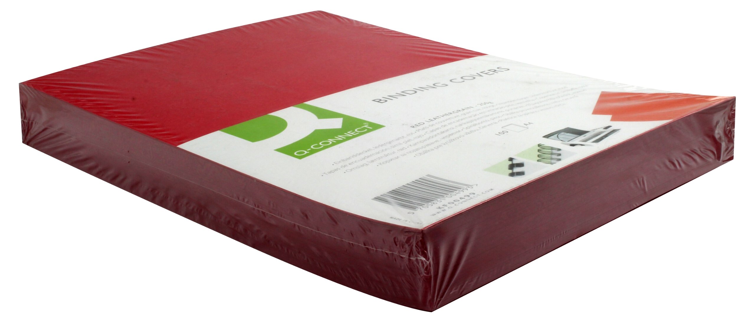 Q Connect A4 Leathergrain Binding Comb Cover - Red (Pack of 100)