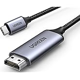 UGREEN USB C to HDMI Cable 4K 60Hz 6FT Thunderbolt 4/3 to HDMI Type C to HDMI Braided Cord Converter Support 3D HDR Compatibl