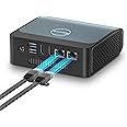 BOSGAME Mini PC E1, 16GB DDR4 512GB SSD, Intel Alder Lake-N100 (up to 3.4GHz), 2.5G Dual LAN Mini Computer Supports WiFi5, BT5.2, USB3.2 * 4, 4K@60Hz Triple Display, Home-Server/Network Firewall