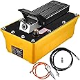 VEVOR Air Hydraulic Pump, 10,000 PSI Hydraulic Foot Pump, 0.6 Gal Reservoir Foot Operated Air/Hydraulic Pump, with Hose and Spray Gun for Heavy Machinery Rigging, Auto Repair, Auto Body Frame Machines