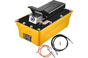 VEVOR Air Hydraulic Pump, 10,000 PSI Hydraulic Foot Pump, 0.6 Gal Reservoir Foot Operated Air/Hydraulic Pump, with Hose and Spray Gun for Heavy Machinery Rigging, Auto Repair, Auto Body Frame Machines
