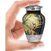 Deer Forest Urn for Human Ashes | Keepsake Handcrafted Funeral Memorial | Decorative Cremation Urn for Women and Men