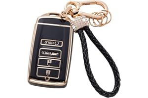 Gematay for Acura Key Fob Cover with Keychain Lanyard, Soft TPU Key Fob Protector Shell Compatible with Acura RLX RDX CDX NSX TLX TLX-L Smart Key Case