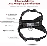 Funkeen Pet House Dog Harness Mesh Breathable Adjustable S Black view 4
