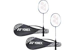 YONEX ZR 100 Light Aluminium Blend Badminton Racquet with Full Cover (Blue/Blue) - Set of 2