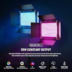 NEEWER Upgraded 660 PRO II RGB LED Video Light with