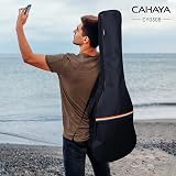 CAHAYA Electric Guitar Dust Cover Bag No Padding Front Pocket Backpack Carry view 7